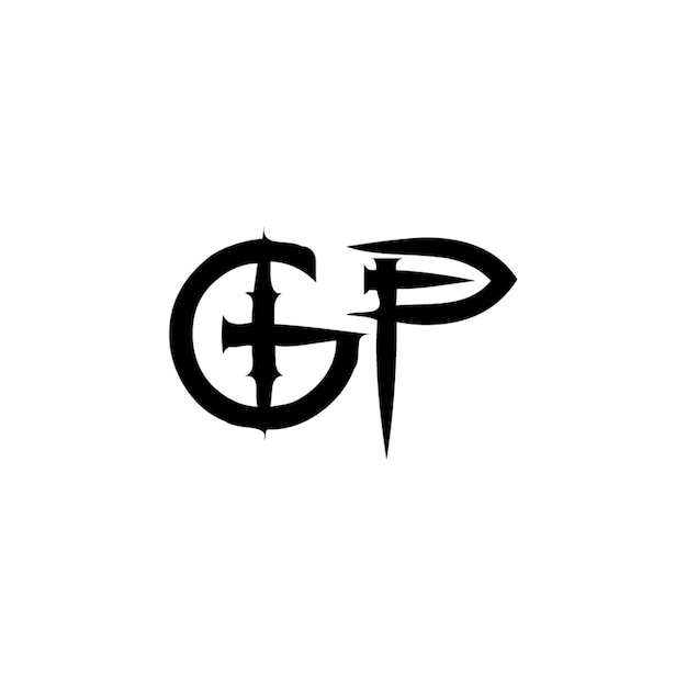 El logotipo de GP se compone de un monograma, una letra, un texto, un nombre, un símbolo, un logotipo monocromático, un carácter alfabético y un logotipo simple.