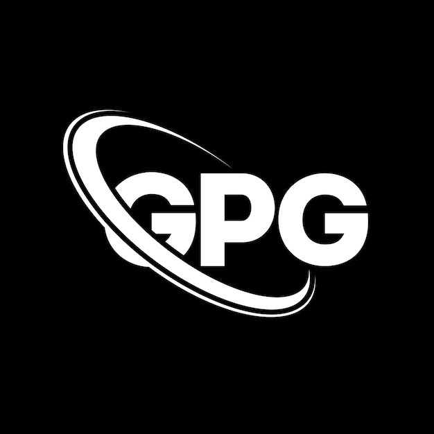 Logotipo de GPG Diseño de logotipo de letra GPG Iniciales Logotipo GPG vinculado con círculo y monograma en mayúsculas Logotipo GGP tipografía para negocios tecnológicos y marca inmobiliaria