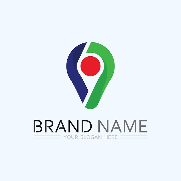 El logotipo GPS y MAP, el navegador, el signo de ubicación, el símbolo de diseño, la ilustración vectorial.