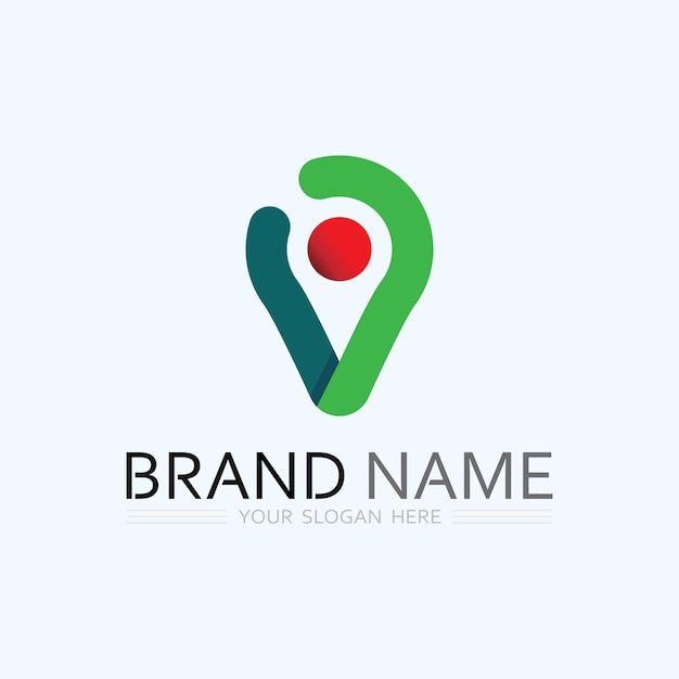 El logotipo GPS y MAP, el navegador, el signo de ubicación, el símbolo de diseño, la ilustración vectorial.
