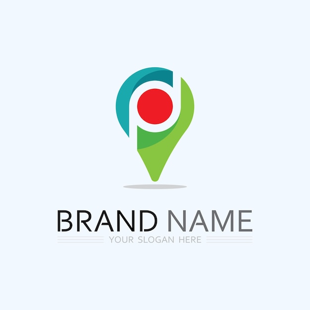 El logotipo GPS y MAP, el navegador, el signo de ubicación, el símbolo de diseño, la ilustración vectorial.