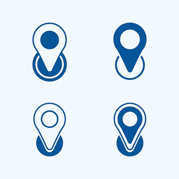 El logotipo GPS y MAP, el navegador, el signo de ubicación, el símbolo de diseño, la ilustración vectorial.