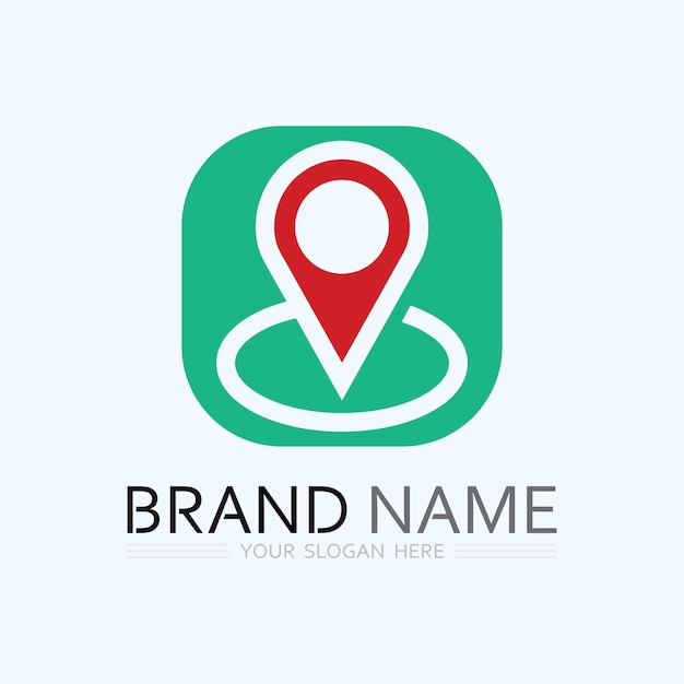 El logotipo GPS y MAP, el navegador, el signo de ubicación, el símbolo de diseño, la ilustración vectorial.
