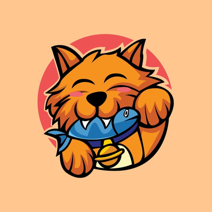 el logotipo gracioso de la mascota
