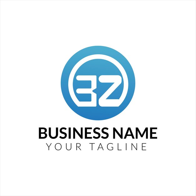 El logotipo de gradiente abstracto de BZ