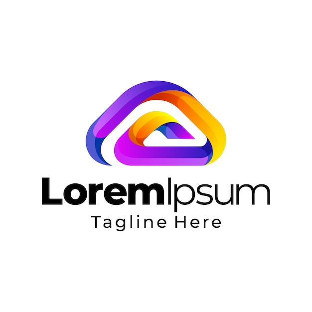 un logotipo de gradiente de letras