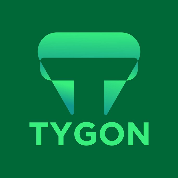 Vector logotipo de gradiente verde para empresas ecológicas y tecnológicas