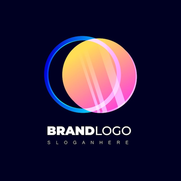 Vector el logotipo del gradiente de vidrio