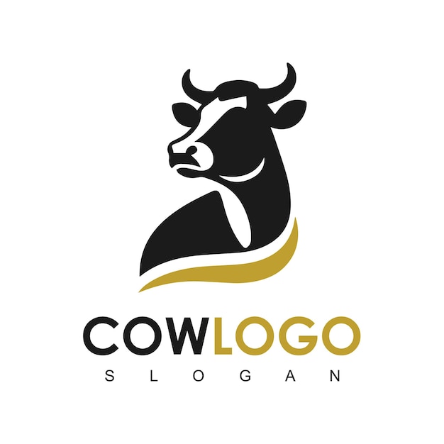 Logotipo de la granja de vacas premium Vector de diseño del logotipo del producto del ganado vacuno Vintage Angus Beef logotipo