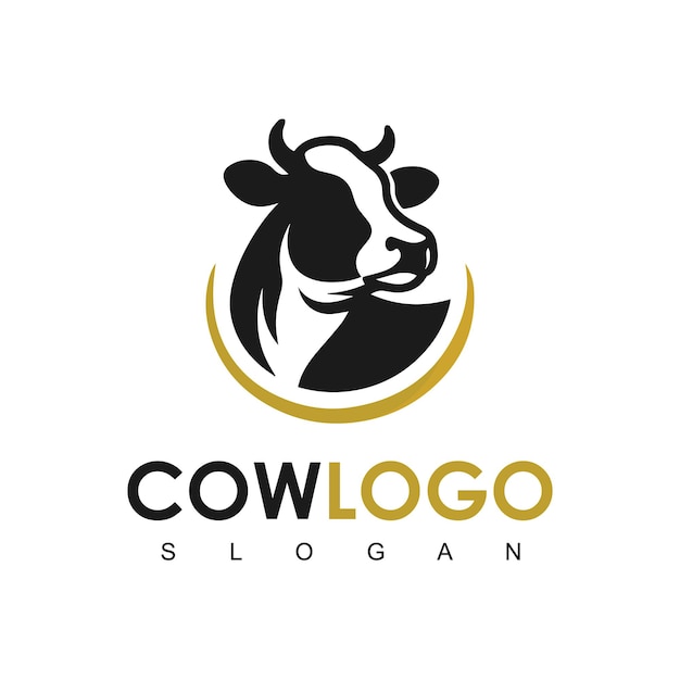 Logotipo de la granja de vacas premium Vector de diseño del logotipo del producto del ganado vacuno Vintage Angus Beef logotipo