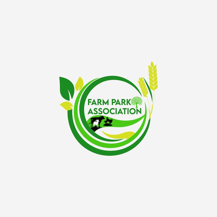 Logotipo de la granja Vector del logotipo de la agricultura en color verde