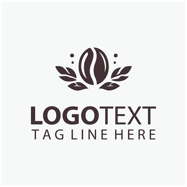 El logotipo del grano de café