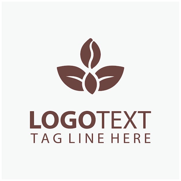 El logotipo del grano de café