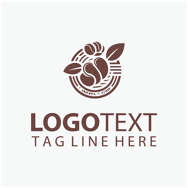 El logotipo del grano de café