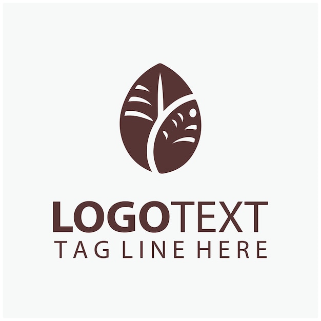 El logotipo del grano de café