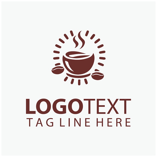 El logotipo del grano de café