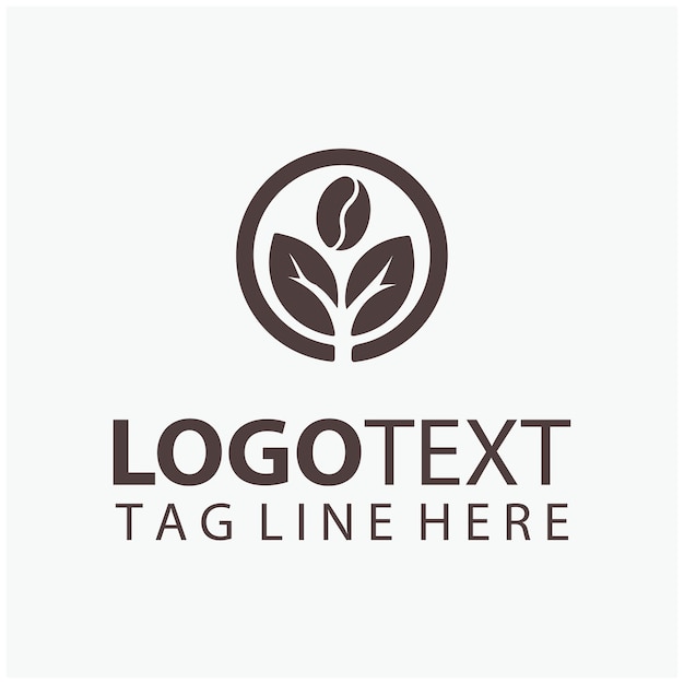 El logotipo del grano de café