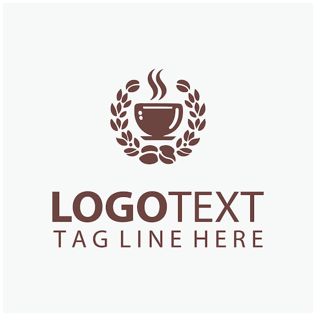 El logotipo del grano de café