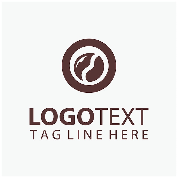 El logotipo del grano de café