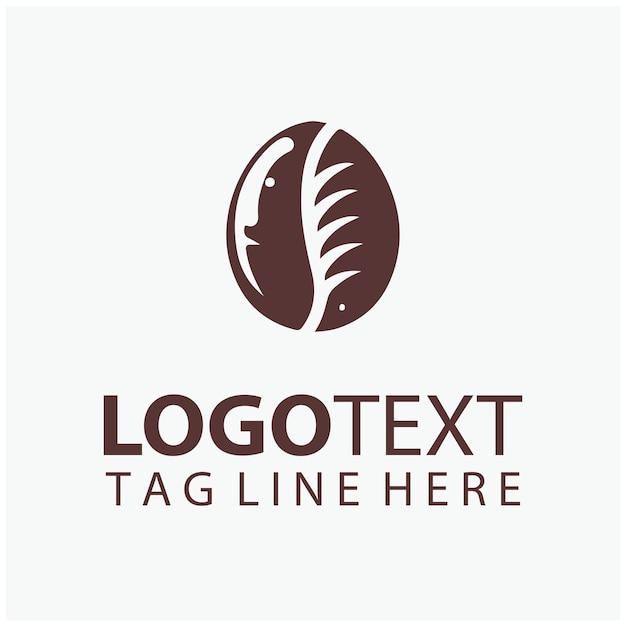 El logotipo del grano de café