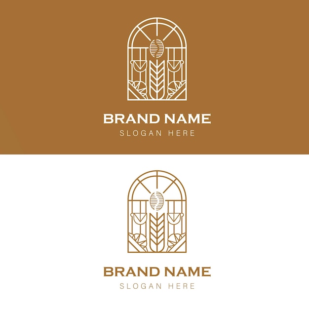 El logotipo de los granos de café