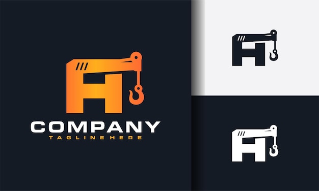 logotipo de la grúa de la letra H