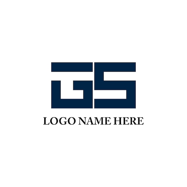 El logotipo de GS es un logotipo de monograma, un logotipo comercial de GS.