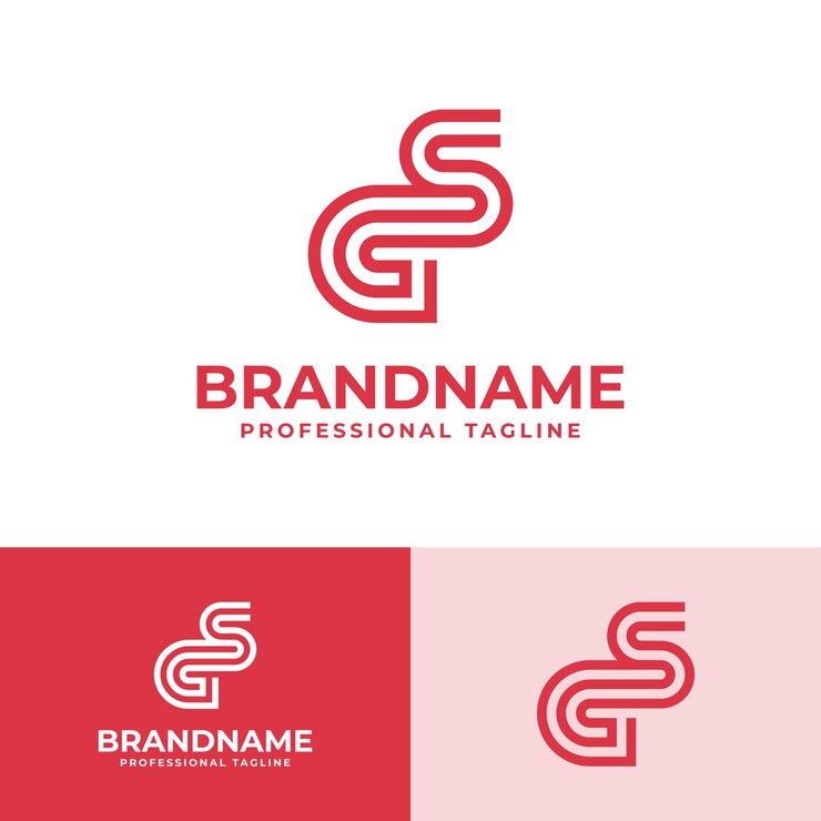 Vector logotipo gs con iniciales modernas adecuado para empresas con iniciales gs o sg