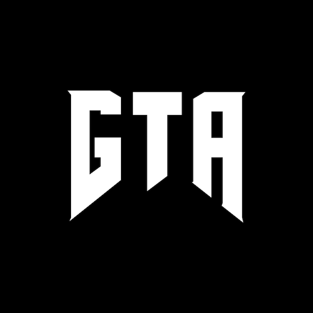 El logotipo de GTA es una combinación de colores en blanco y negro, un vector de GTA, un icono de GTA y una tipografía de GTA.