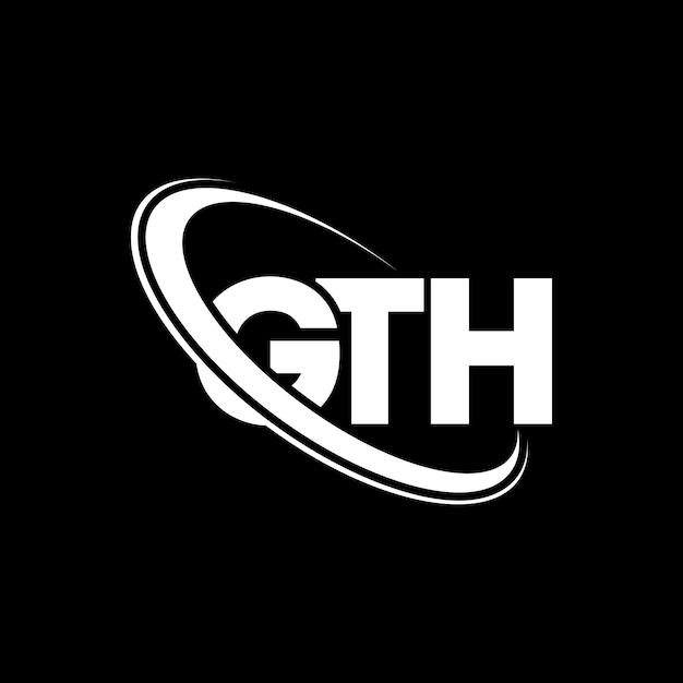 Logotipo GTH GTH letra GTH letra diseño de logotipo Iniciales GTH logotipo vinculado con círculo y mayúscula monograma logotipo GTH tipografía para negocios de tecnología y marca inmobiliaria