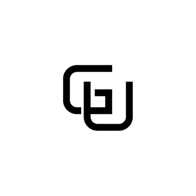 El logotipo de GU es un diseño de letra, texto, nombre, símbolo, logotipo monocromático, carácter alfabético y logotipo simple.