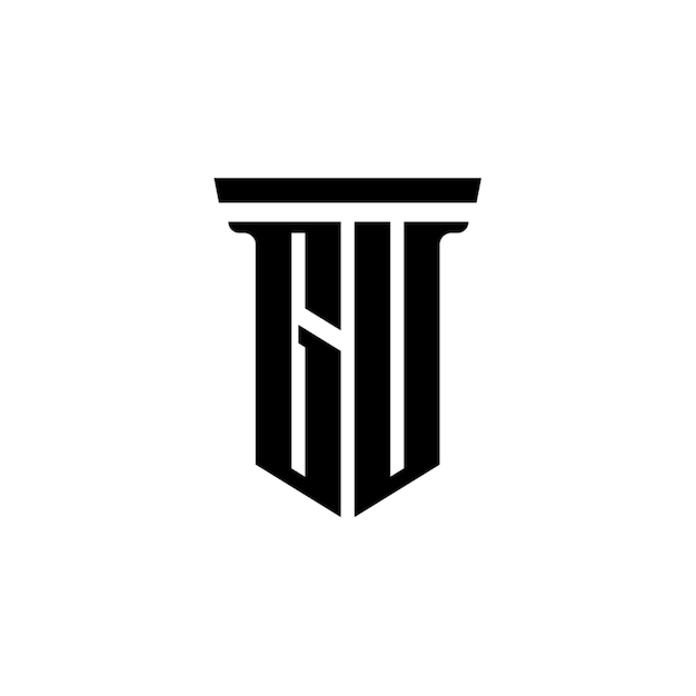 El logotipo de GU es un diseño de letra, texto, nombre, símbolo, logotipo monocromático, carácter alfabético y logotipo simple.