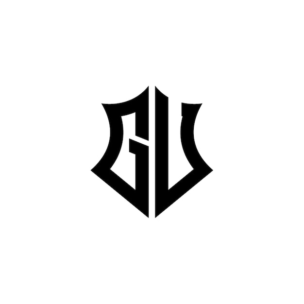 El logotipo de GU es un diseño de letra, texto, nombre, símbolo, logotipo monocromático, carácter alfabético y logotipo simple.