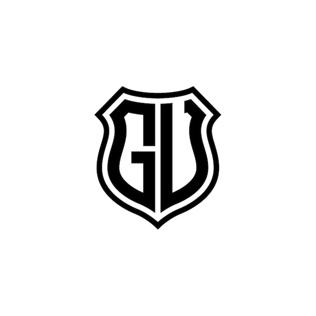 El logotipo de GU es un diseño de letra, texto, nombre, símbolo, logotipo monocromático, carácter alfabético y logotipo simple.