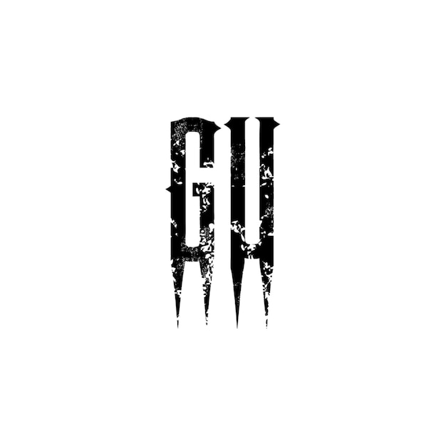 El logotipo de GU es un diseño de letra, texto, nombre, símbolo, logotipo monocromático, carácter alfabético y logotipo simple.