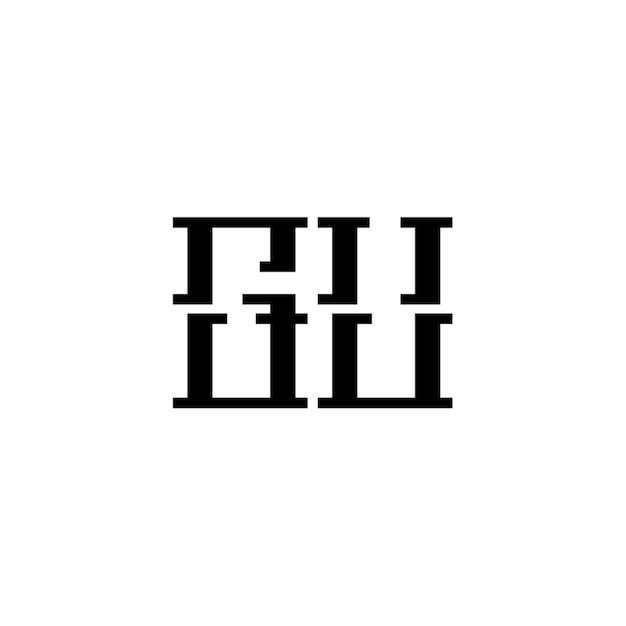 El logotipo de GU es un diseño de letra, texto, nombre, símbolo, logotipo monocromático, carácter alfabético y logotipo simple.