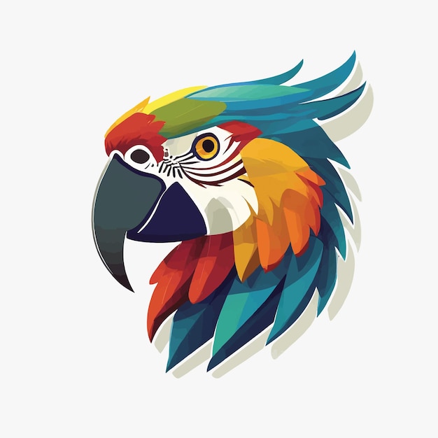 El logotipo del guacamayo sobre un fondo blanco