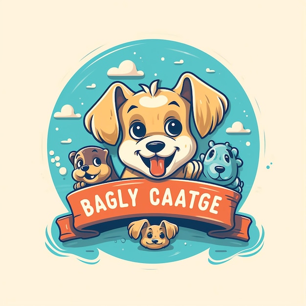 Vector un logotipo para una guardería para perros