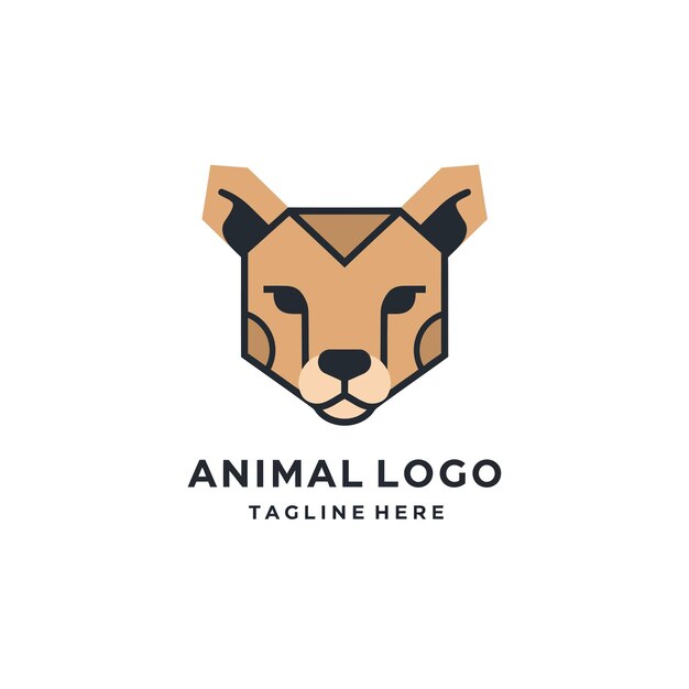 El logotipo del guepardo geométrico