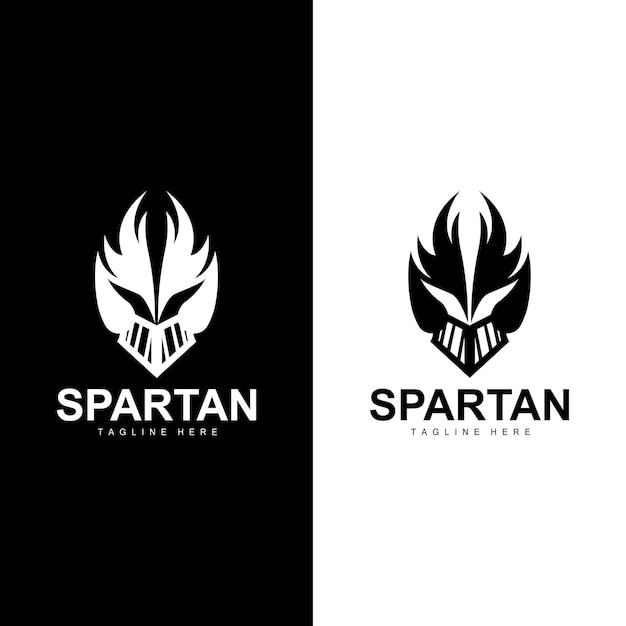 Logotipo De Guerrero Espartano Ilustración Simple Diseño Vectorial Silueta