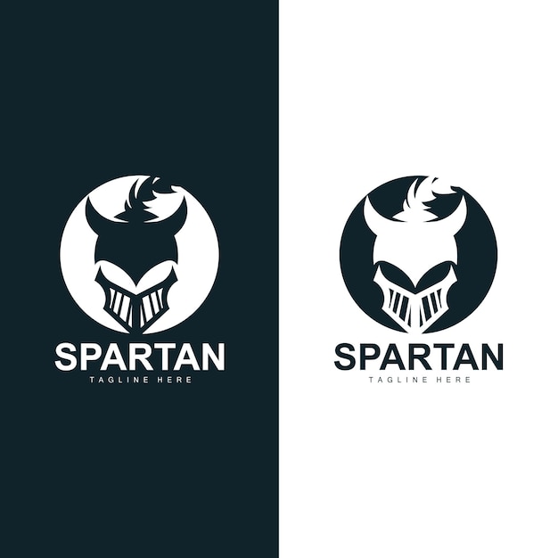 Logotipo De Guerrero Espartano Ilustración Simple Diseño Vectorial Silueta