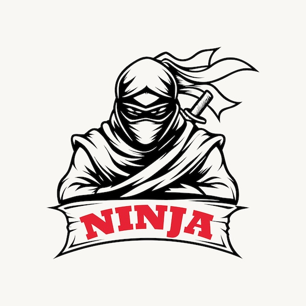 El logotipo del guerrero ninja