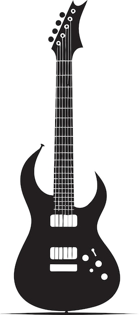 El logotipo de la guitarra Chordal Canvas Vector Art Vibrant Verses Diseño del emblema de la guitarra