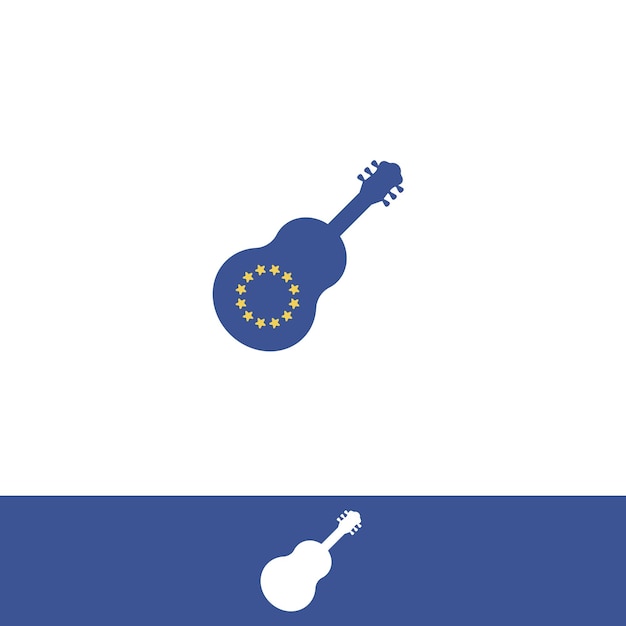 Logotipo de guitarra europea