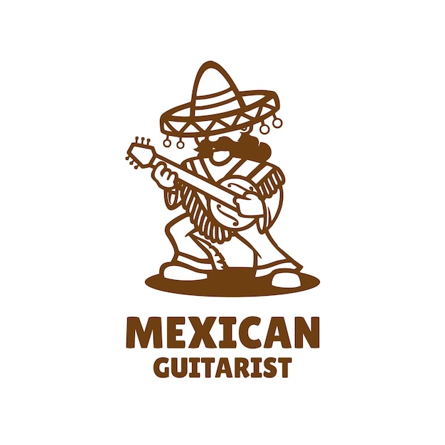 Logotipo de guitarrista mexicano