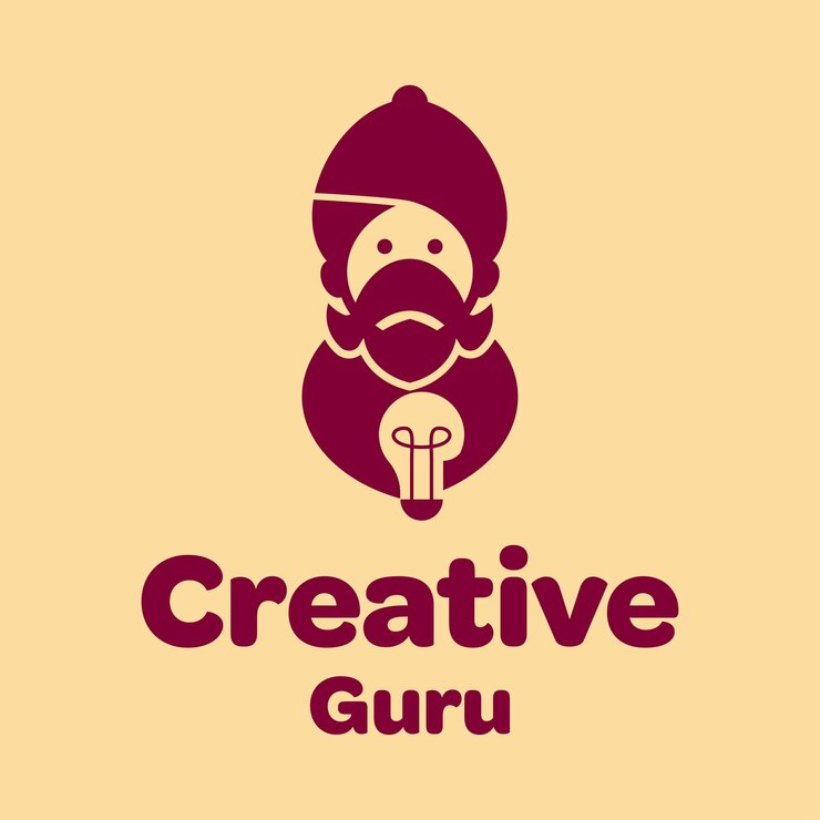 Vector logotipo de gurú creativo