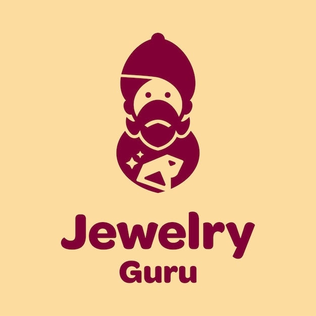 Vector logotipo del gurú de la joyería