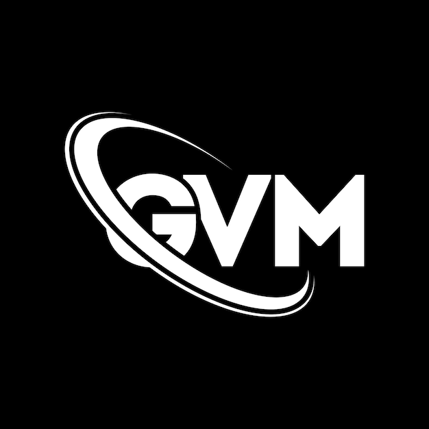Logotipo GVM: diseño de logotipo de letra GVM: iniciales GVM: logotipo vinculado con círculo y monograma en mayúsculas GVM: tipografía para negocios tecnológicos y marca inmobiliaria