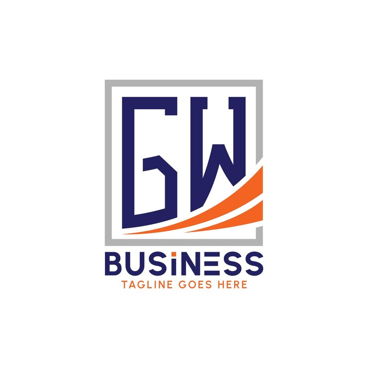 Vector logotipo de gw letter business logotipo moderno de gw para la marca corporativa logotipo de éxito de crecimiento de gw