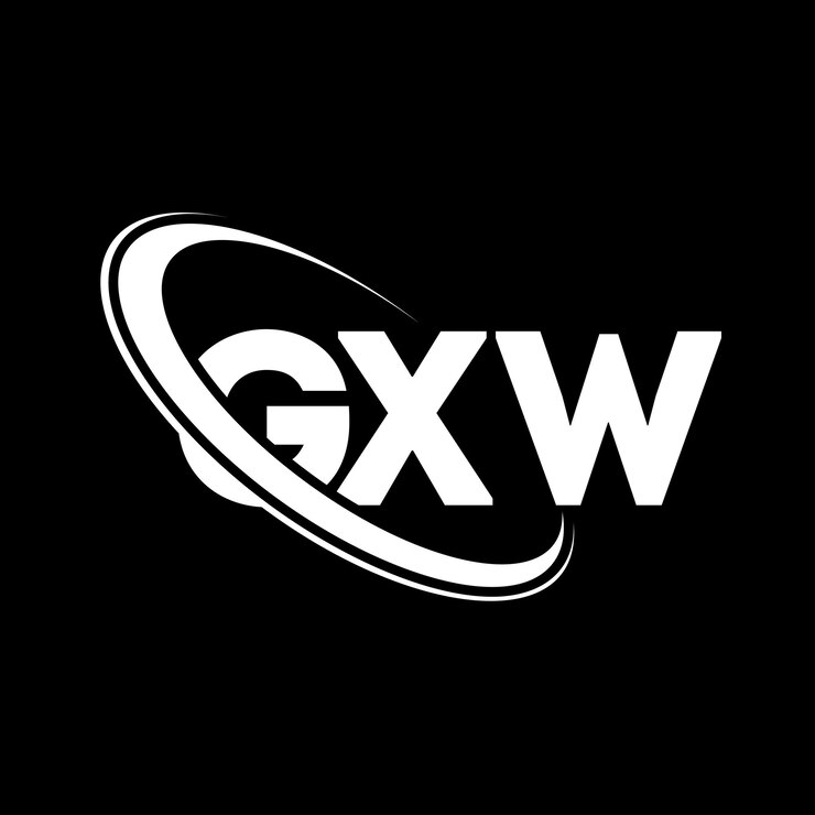 Vector logotipo de gxw gxw letra gxw diseño de logotipo de letra iniciales logotipo gxw vinculado con círculo y mayúscula logotipo de monograma gxw tipografía para negocios tecnológicos y marca inmobiliaria